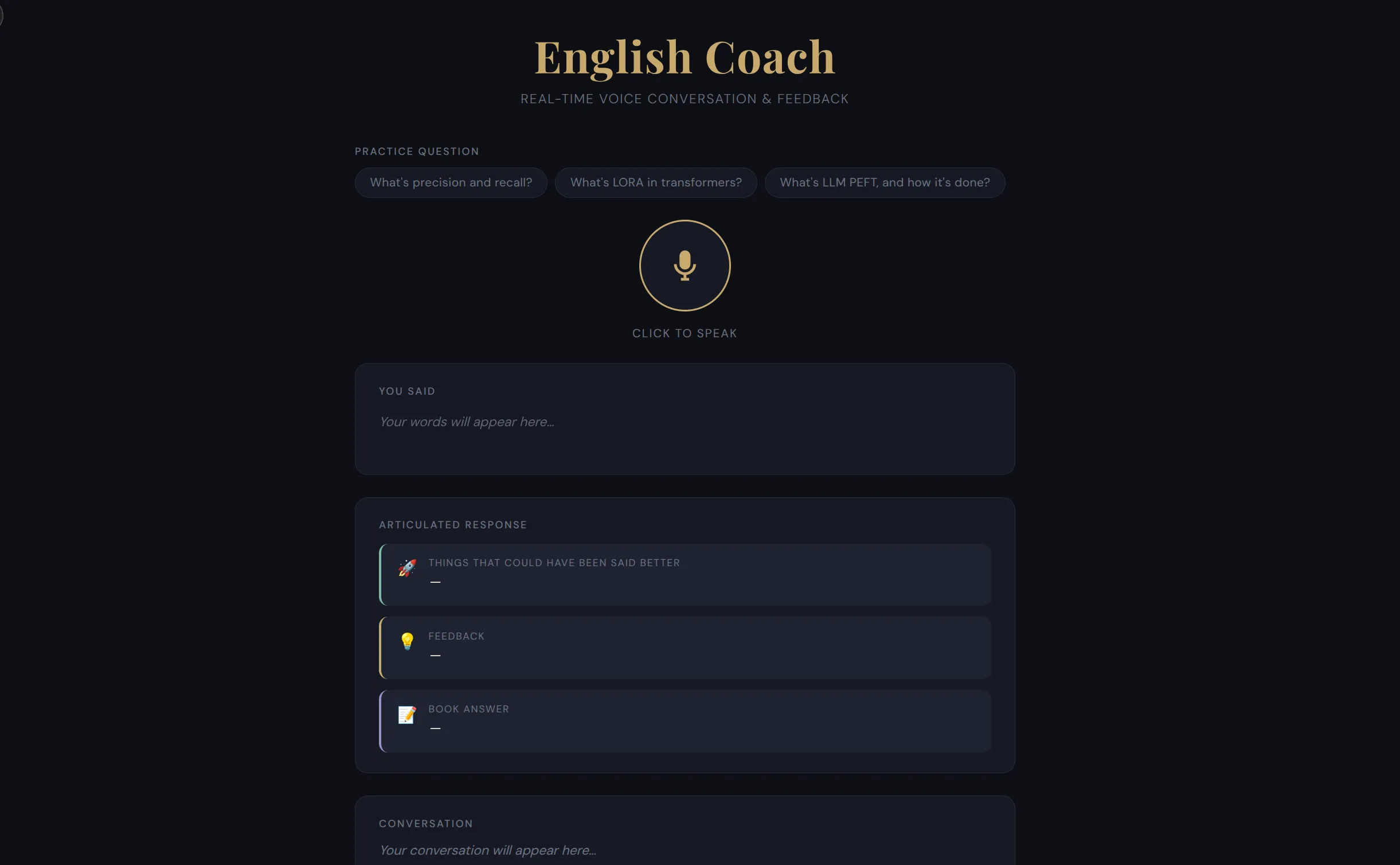 English Conversational Coach